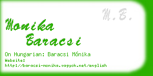 monika baracsi business card