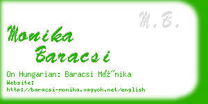 monika baracsi business card